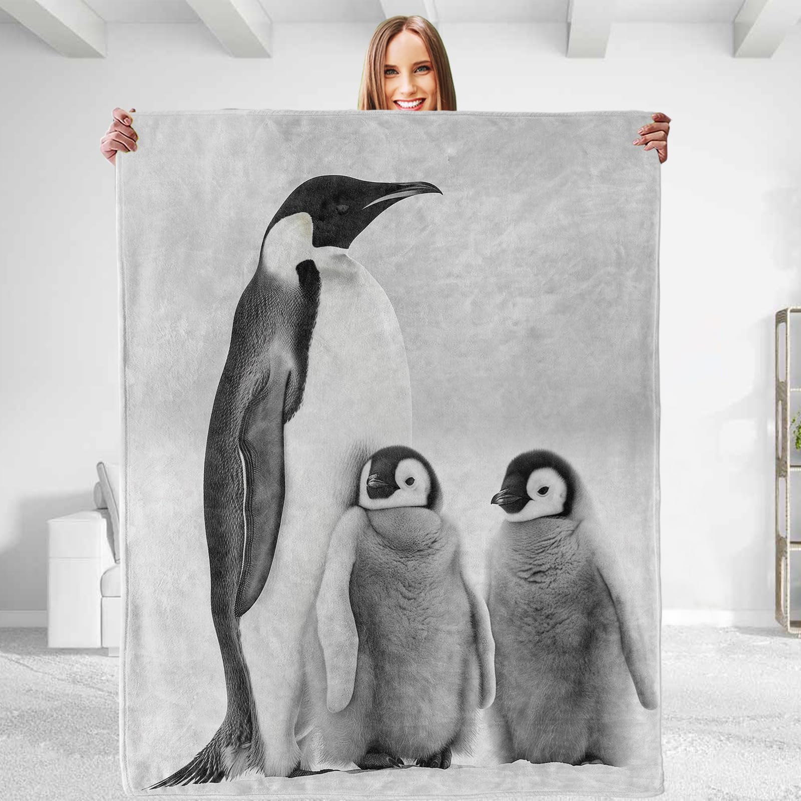 Cute Penguin Flannel Fleece Blanket Soft Cozy Cartoon Penguins Throw Blanket for Bed Sofa Couch Chair Outdoor Travel Camping 75x90cm
Cute Penguin Flannel Fleece Blanket Soft Cozy Cartoon Penguins Throw Blanket for Bed Sofa Couch Chair Outdoor Travel Camping 75x90cm