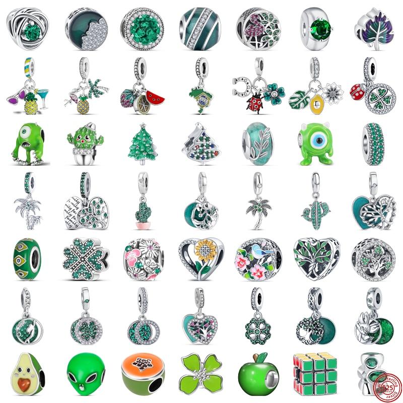 New Green Series Tree Four Leaf Clover Parrot Sparkling Beads Fit Original Fashion Charms 925 Silver Bracelet Women Jewelry
New Green Series Tree Four Leaf Clover Parrot Sparkling Beads Fit Original Fashion Charms 925 Silver Bracelet Women Jewelry