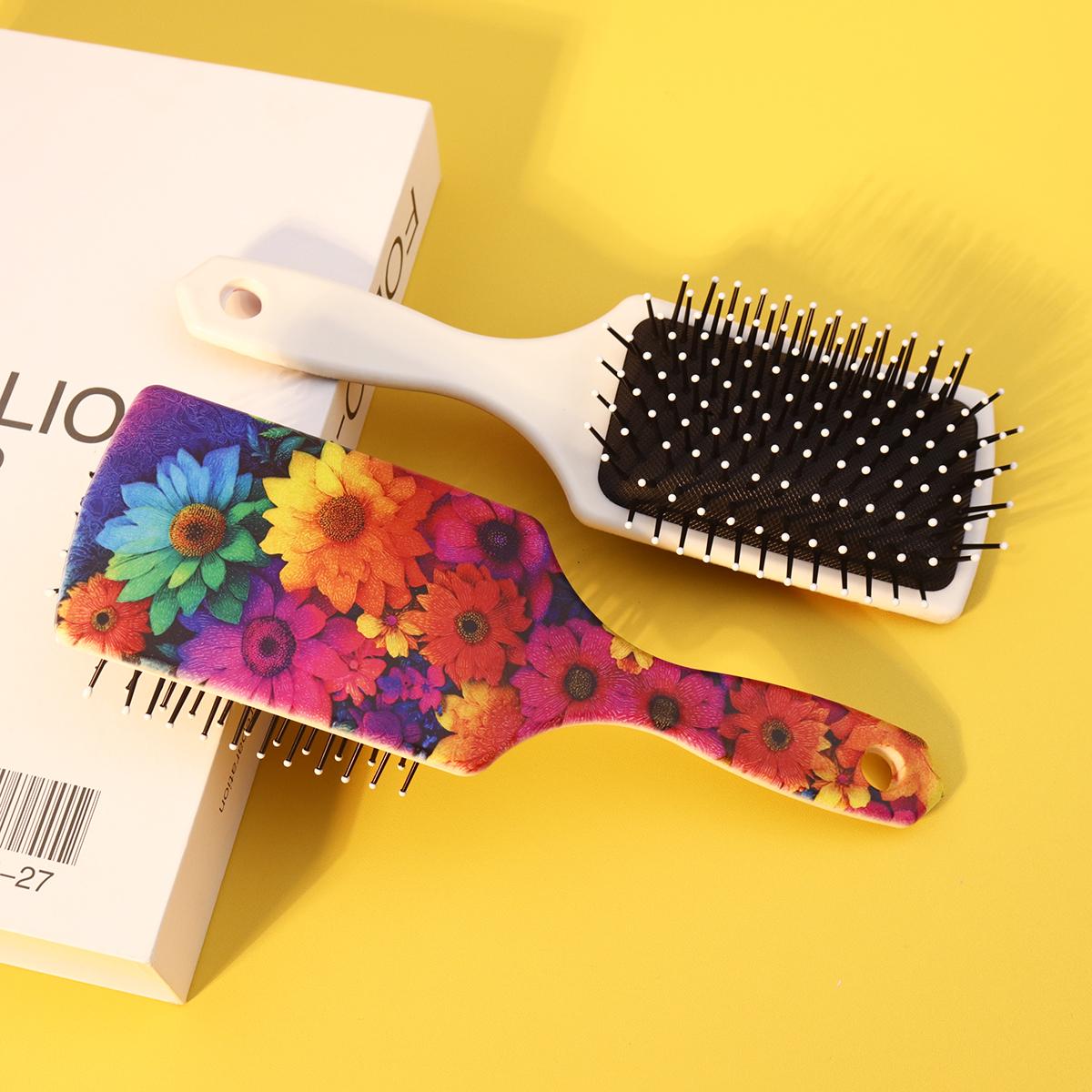 1 piece of vibrant flower print pattern comb - anti-static, gentle hair combing, scalp massage comb,Special for real hair wigs
1 piece of vibrant flower print pattern comb - anti-static, gentle hair combing, scalp massage comb,Special for real hair wigs