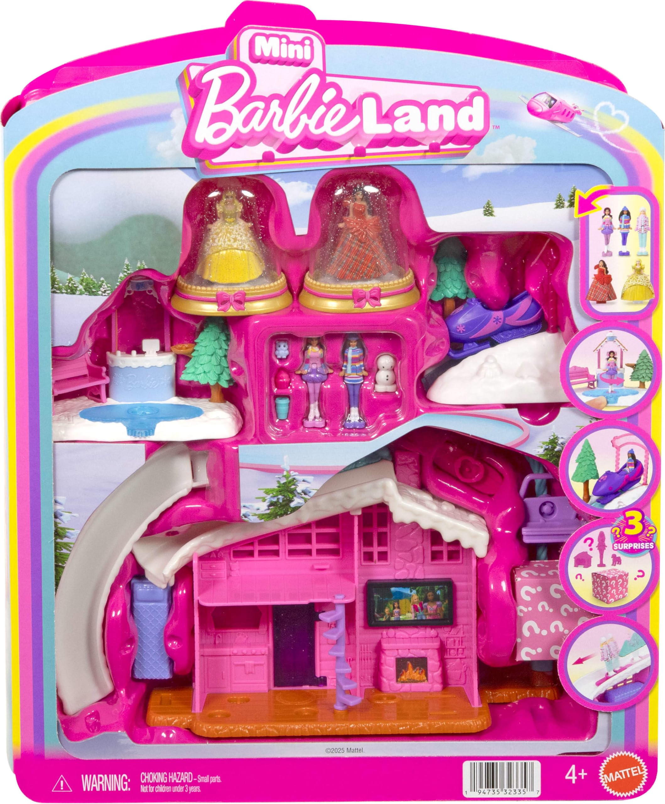 Barbie Mini Barbie Land Includes 2 holiday 3 snow play and 3 other Bundle dolls, sets, 1.5-inch dolls.
Barbie Mini Barbie Land Includes 2 holiday 3 snow play and 3 other Bundle dolls, sets, 1.5-inch dolls.