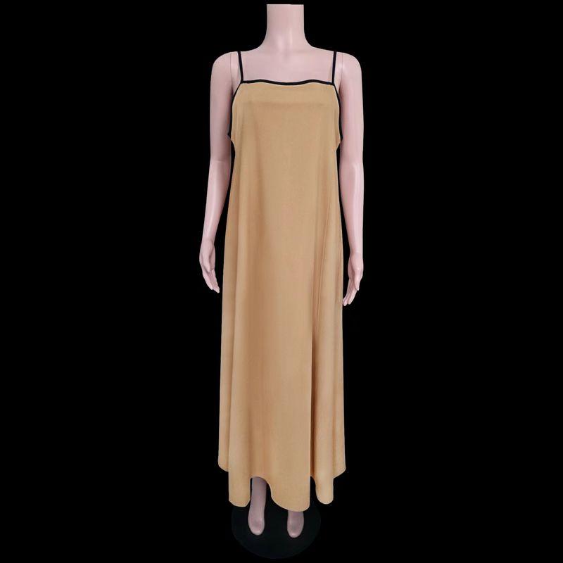 Fashion Fashion Color Contrast Sexy Sling Swing Dress Sexy Backless Suspender Dress Brown S
Fashion Fashion Color Contrast Sexy Sling Swing Dress Sexy Backless Suspender Dress Brown S