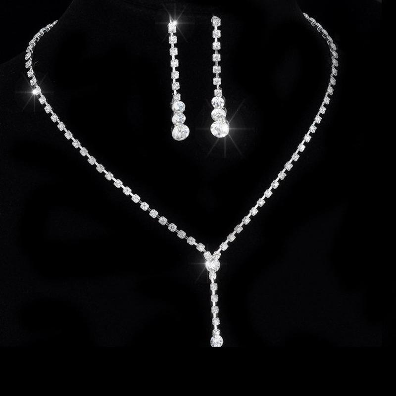 Women s Silver Color Fashion Wedding Jewelry Luxury Crystal Pearl Necklace/Bracelet/Ring/Earrings Ladies Jewelry Sets for Bridal
Women s Silver Color Fashion Wedding Jewelry Luxury Crystal Pearl Necklace/Bracelet/Ring/Earrings Ladies Jewelry Sets for Bridal