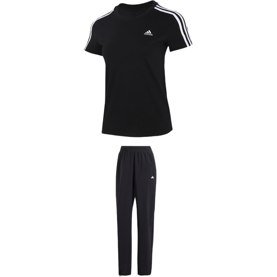 Adidas Breathable Quick-Dry Crew Neck Short Sleeve Top And Elastic Waist Long Pants Casual Set Women sets Black GL0784+IL6984 S
Adidas Breathable Quick-Dry Crew Neck Short Sleeve Top And Elastic Waist Long Pants Casual Set Women sets Black GL0784+IL6984 S