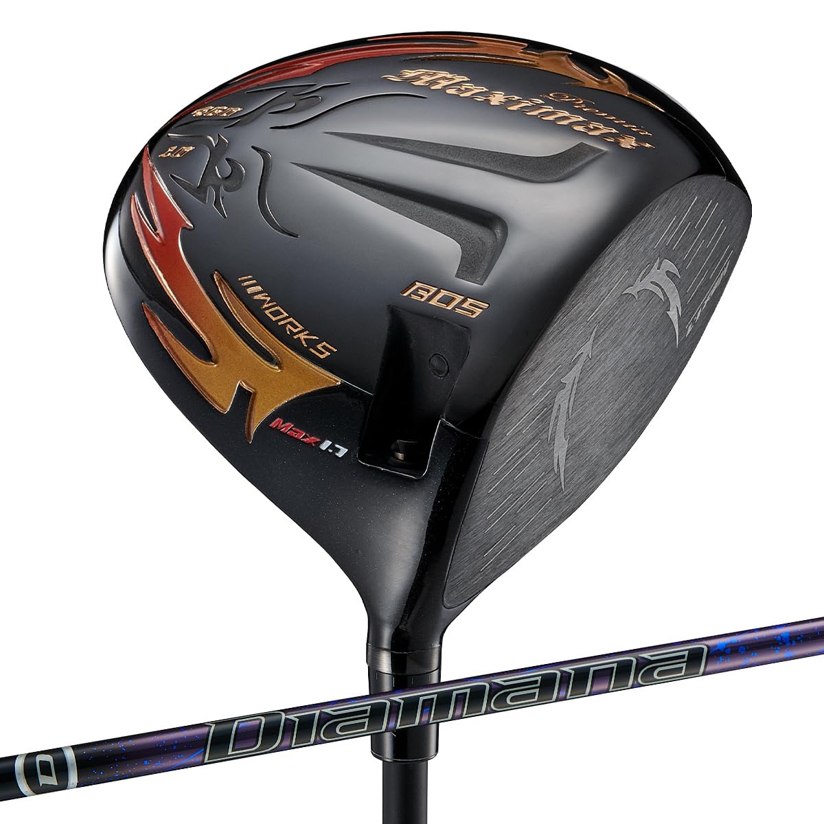 WORKS GOLF Ultra High Rebound Variable Maximax Black Premier MAX1.7 Driver Diamana для DRACON Shaft 46 дюймов 10 градусов 50SR для правой руки
WORKS GOLF Ultra High Rebound Variable Maximax Black Premier MAX1.7 Driver Diamana для DRACON Shaft 46 дюймов 10 градусов 50SR для правой руки