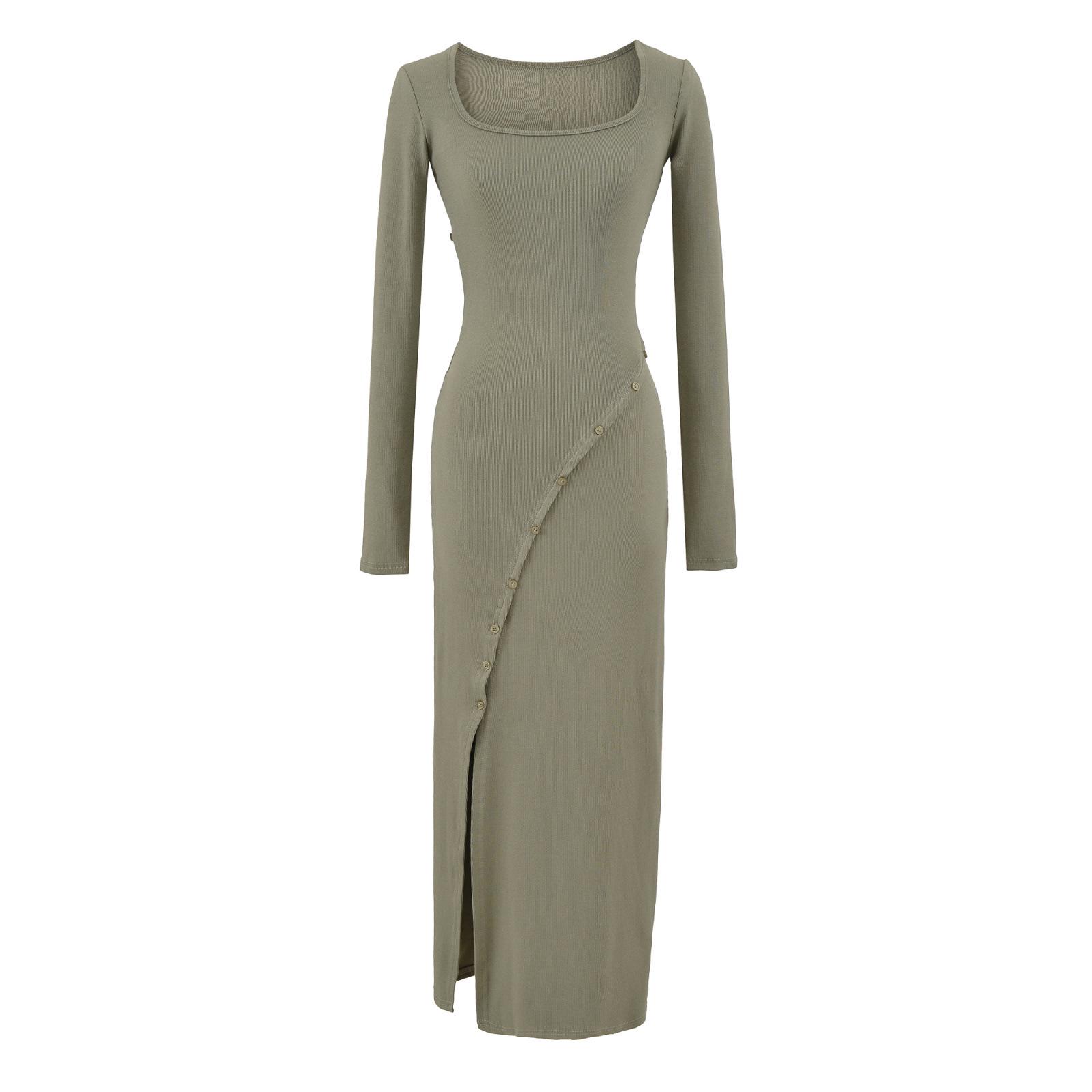 YPFF Trendy Retro High-Waisted Side Slit Long-Sleeve Bodycon Dress Medium зелений
YPFF Trendy Retro High-Waisted Side Slit Long-Sleeve Bodycon Dress Medium зелений