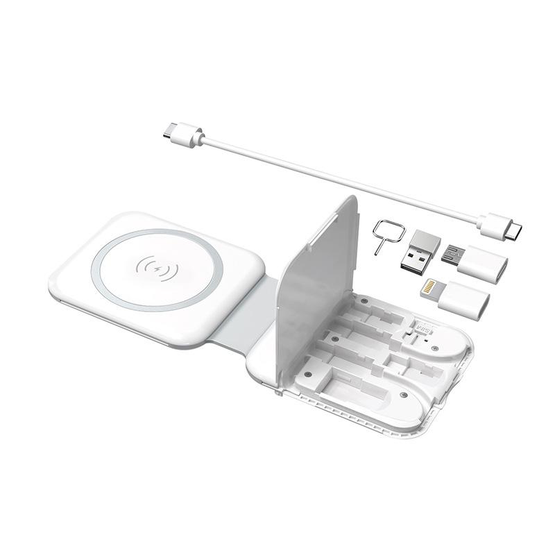 3 in 1 Magnetic Wireless Charger with Storage Drawer, 15W Foldable Charging Station білий
3 in 1 Magnetic Wireless Charger with Storage Drawer, 15W Foldable Charging Station білий