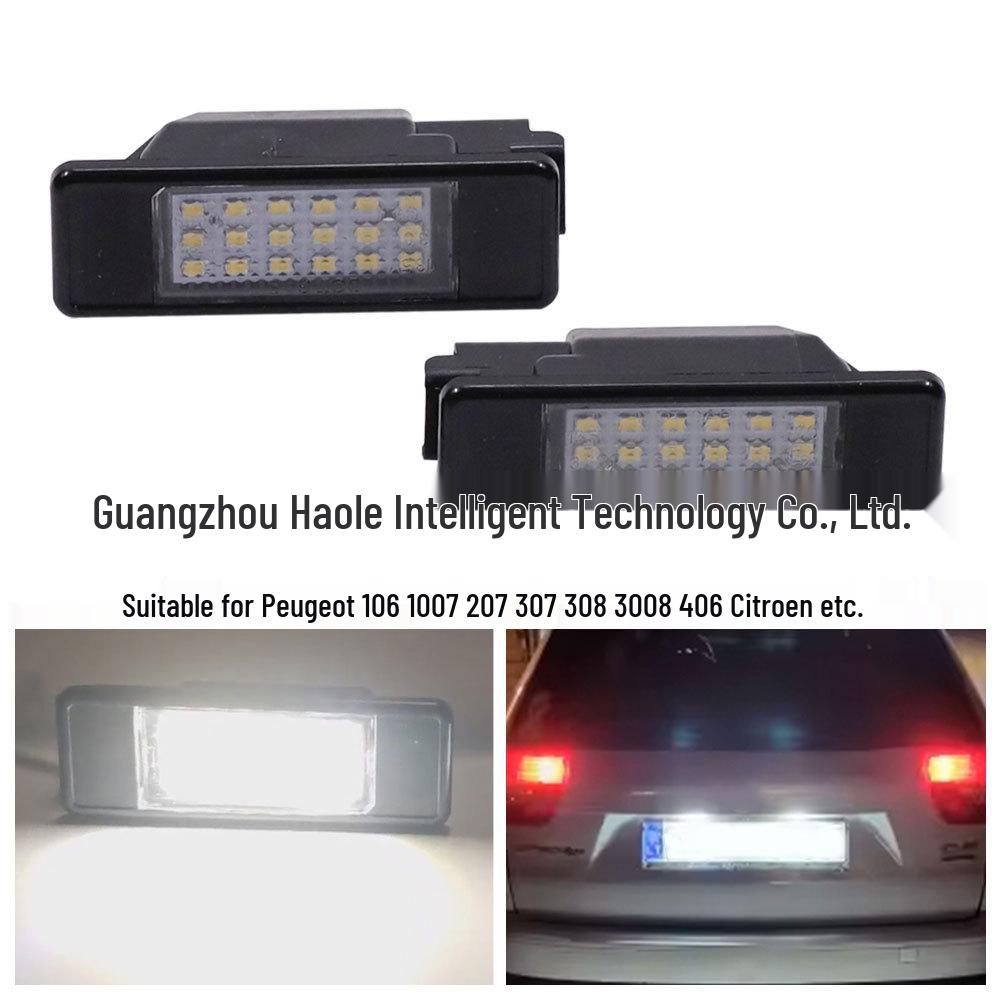 Compatible with Peugeot 106/1007/207/307/508/406 and Citroen C2-C6 License Plate Light
Compatible with Peugeot 106/1007/207/307/508/406 and Citroen C2-C6 License Plate Light