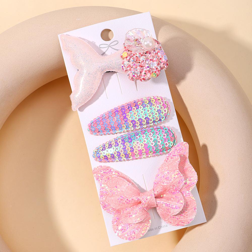 4pcs/set Girls Sequin Fish Tail Butterfly Hairpins Children Kids BB Hair Clips Barrettes Baby Accessories Hairclip Headwear Gift
4pcs/set Girls Sequin Fish Tail Butterfly Hairpins Children Kids BB Hair Clips Barrettes Baby Accessories Hairclip Headwear Gift