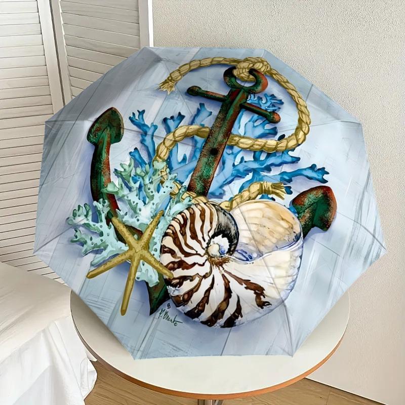 1pc Nautical Decor with Anchor, Shells, and Coral Umbrella with Plastic Handle,Suitable for All Seasons Home Travel Outdoor UmbrellaDD1403
1pc Nautical Decor with Anchor, Shells, and Coral Umbrella with Plastic Handle,Suitable for All Seasons Home Travel Outdoor UmbrellaDD1403