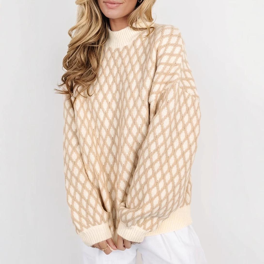 Shiying Autumn Plaid Slimming Pullover for Women: Trendy Loose-Fit Long Sleeve Sweater L бежевий
Shiying Autumn Plaid Slimming Pullover for Women: Trendy Loose-Fit Long Sleeve Sweater L бежевий