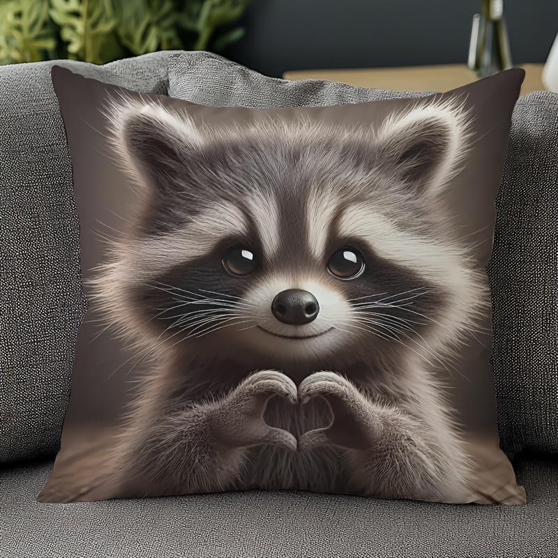 Adorable Raccoon Heart Gesture Pillow Cover for Cozy Home Decor and Comfortable Sofa Cushion Perfect Unique Gift 40cmx40cm
Adorable Raccoon Heart Gesture Pillow Cover for Cozy Home Decor and Comfortable Sofa Cushion Perfect Unique Gift 40cmx40cm