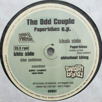 12inch Record ODD COUPLE - Paperkites EP SB002 Swedish Brandy 2002 Sweden Dance & Electronica Used 
12inch Record ODD COUPLE - Paperkites EP SB002 Swedish Brandy 2002 Sweden Dance & Electronica Used