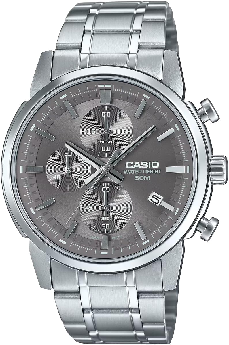 Casio Standard Men s Watch 1/10 Second Chronograph Quartz MTP-E510D-8AV Metallic Gray
Casio Standard Men s Watch 1/10 Second Chronograph Quartz MTP-E510D-8AV Metallic Gray