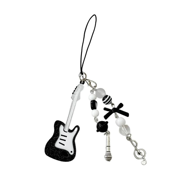 Handmade Guitar Phone Charm Beaded Guitar Keyring Pendant Alloy Texture Key Jewelry Suitable for Decorating Accessories
Handmade Guitar Phone Charm Beaded Guitar Keyring Pendant Alloy Texture Key Jewelry Suitable for Decorating Accessories
