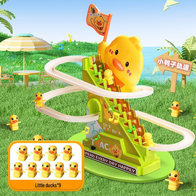 Игрушка «Утка, машущая флагом, поднимающаяся по лестнице» со светом и музыкой для тренировки удержания головы у детей и развивающей сборки.
Игрушка «Утка, машущая флагом, поднимающаяся по лестнице» со светом и музыкой для тренировки удержания головы у детей и развивающей сборки.