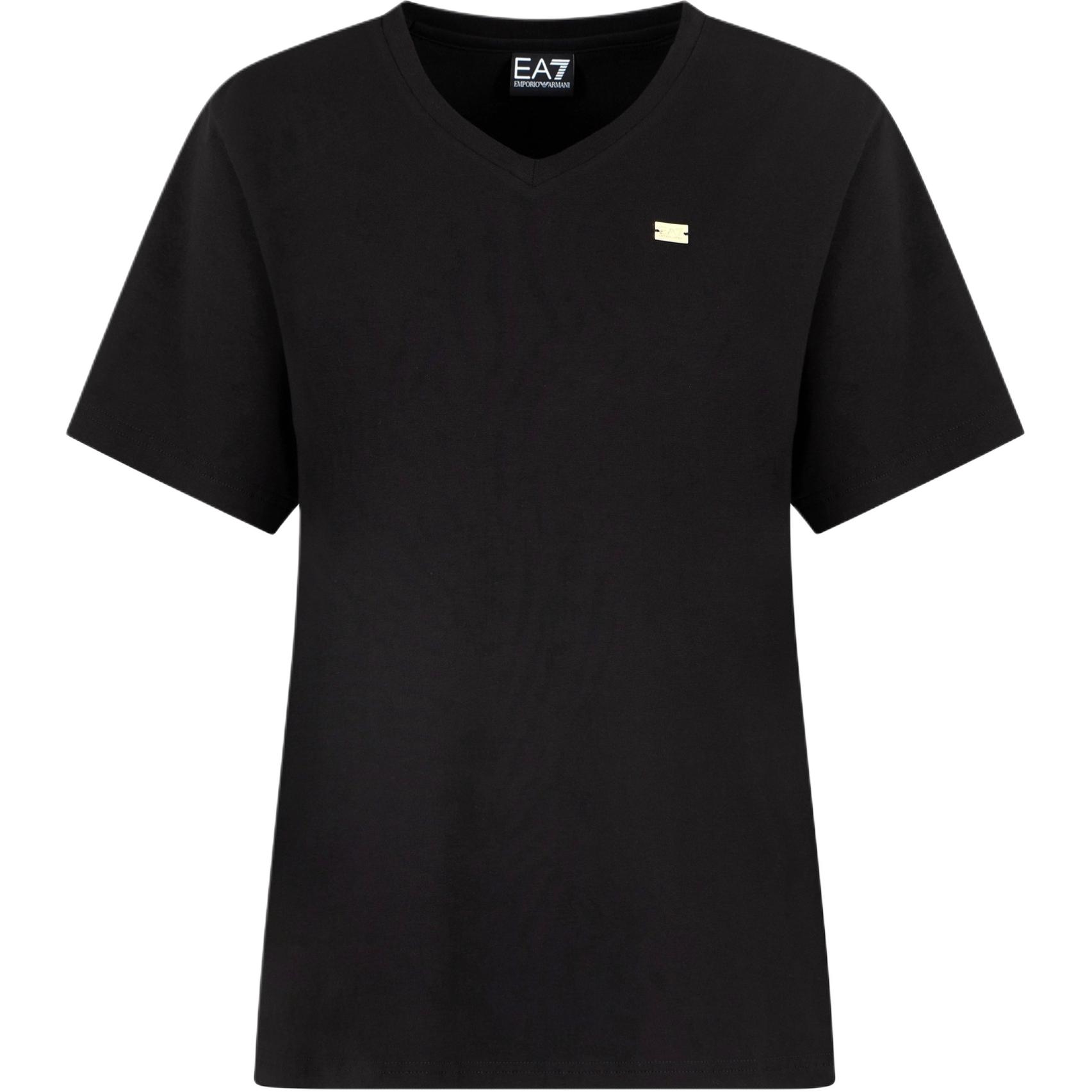 Emporio Armani EA7 Cotton Stretch Fitted Short Sleeve V-Neck Solid T-Shirt Women tops Black 7W000029-AF10373-UC001 S
Emporio Armani EA7 Cotton Stretch Fitted Short Sleeve V-Neck Solid T-Shirt Women tops Black 7W000029-AF10373-UC001 S