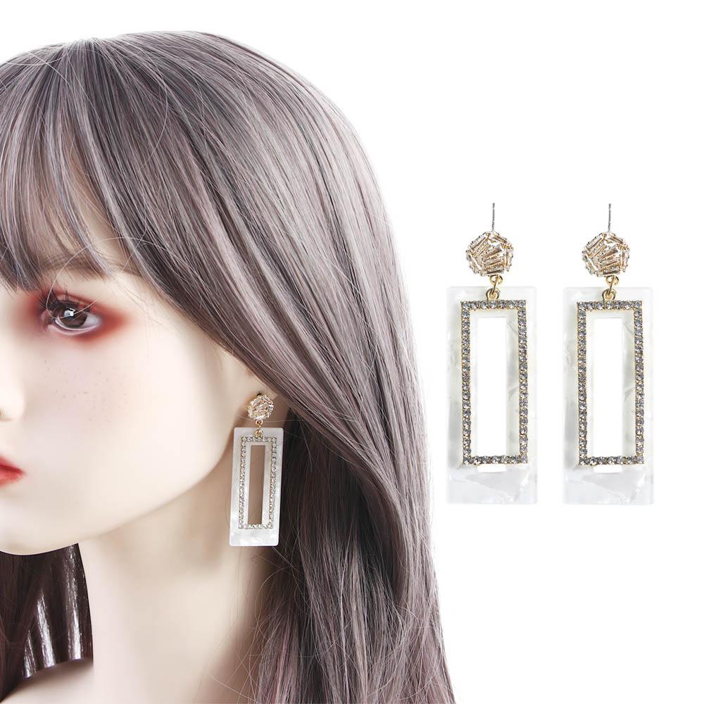 Gift Women Earring Geometric Rectangular Earrings Large Dangle Earrings Korean Style Ear Studs 1 pair
Gift Women Earring Geometric Rectangular Earrings Large Dangle Earrings Korean Style Ear Studs 1 pair