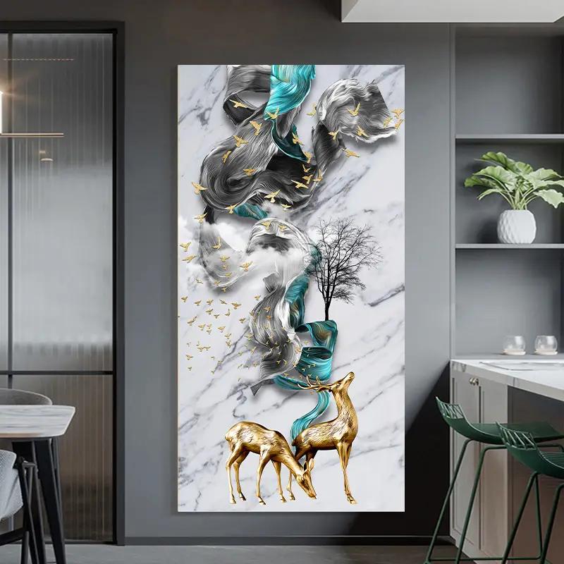 Modern Abstract Deer Canvas Art Print - Frameless Blue Wall Decor For Living Room, Bedroom, Home Office 20x40cm No Framed
Modern Abstract Deer Canvas Art Print - Frameless Blue Wall Decor For Living Room, Bedroom, Home Office 20x40cm No Framed