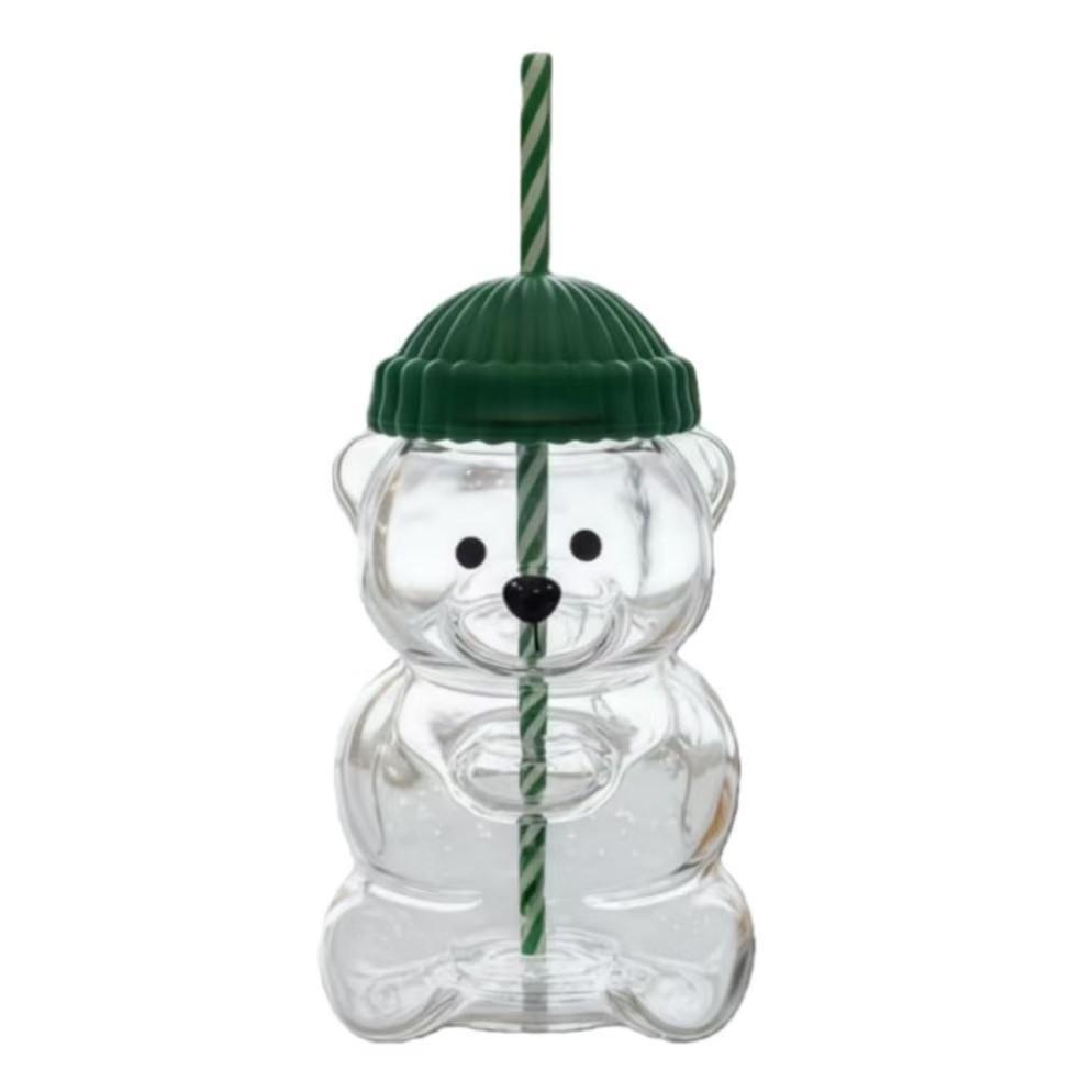 Bear Glass Straw Cup with Lid - Transparent Juice & Coffee Glass
Bear Glass Straw Cup with Lid - Transparent Juice & Coffee Glass