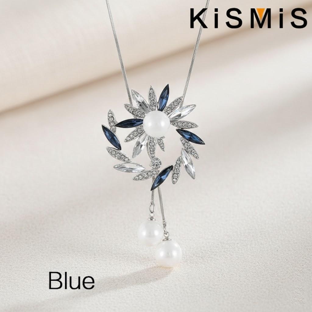 1pc Faux Pearl Large Round Flower Crystal Long Necklace Pendant Women Jewelry Fashion Sweater Chain синій
1pc Faux Pearl Large Round Flower Crystal Long Necklace Pendant Women Jewelry Fashion Sweater Chain синій