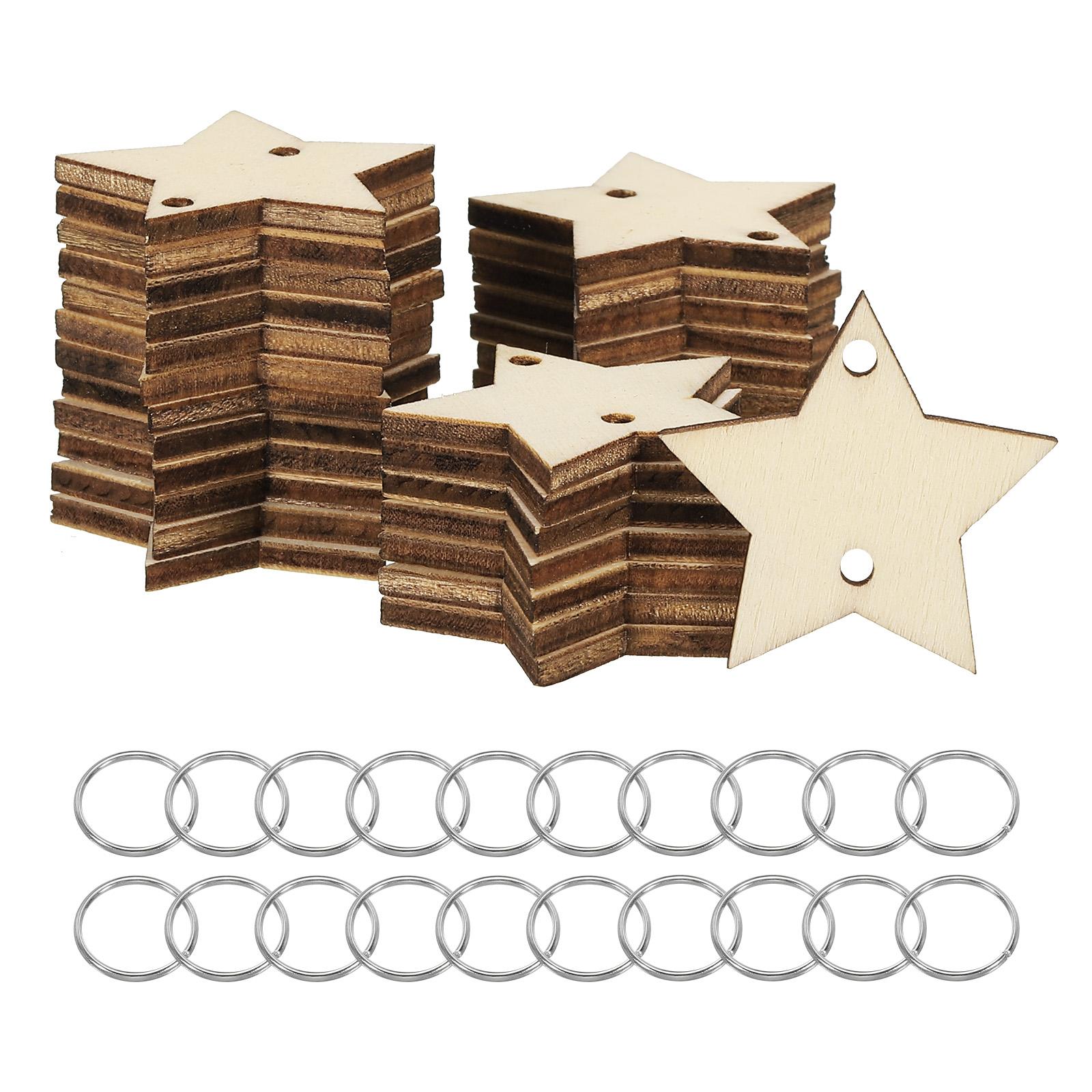 100pcs Wooden Stars Unfinished Wood Stars with Holes Blank Wooden Cutouts Ornaments Natural Wood Pieces for Party Craft Projects
100pcs Wooden Stars Unfinished Wood Stars with Holes Blank Wooden Cutouts Ornaments Natural Wood Pieces for Party Craft Projects