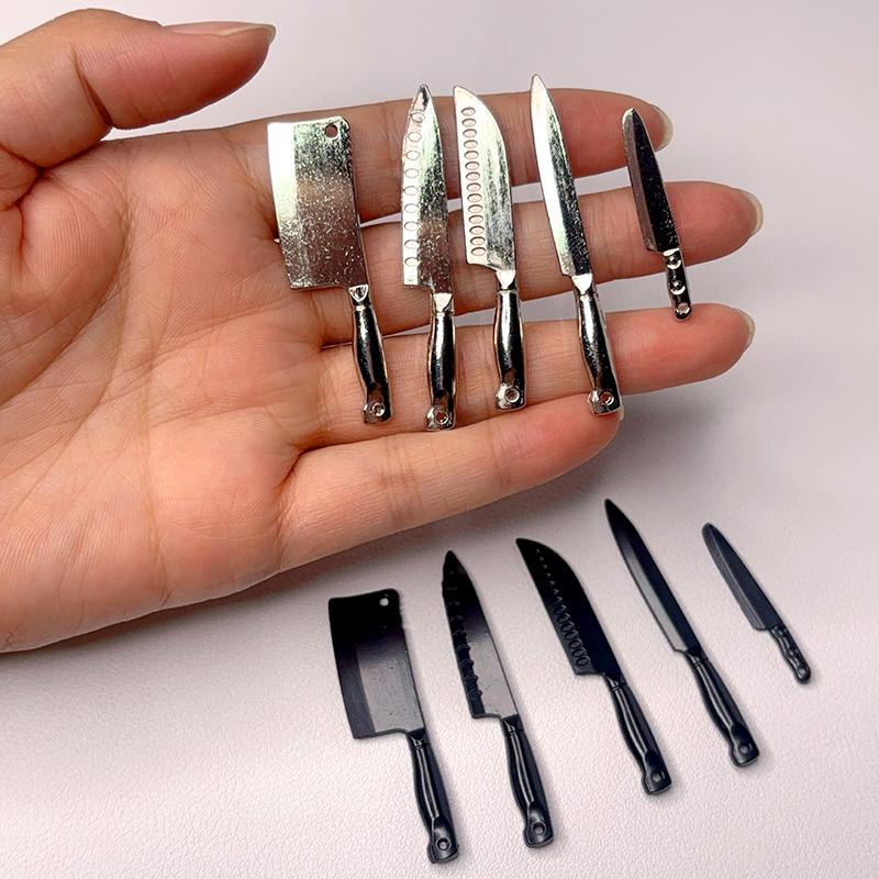 5Pcs/Set Miniature Mini Kitchen Knife Doll Accessories Toys Alloy DIY 1/6 Scale Dollhouse Cooking Utensils Model
5Pcs/Set Miniature Mini Kitchen Knife Doll Accessories Toys Alloy DIY 1/6 Scale Dollhouse Cooking Utensils Model