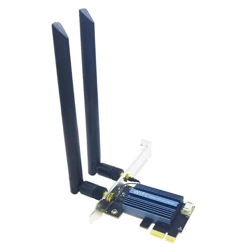 AX210 WiFi6E 5374 Мбіт/с BT5.3 -діапазон 2,4 Г/5 ГГц/6 ГГц 802.11AX адаптер бездротової карти PCIE
AX210 WiFi6E 5374 Мбіт/с BT5.3 -діапазон 2,4 Г/5 ГГц/6 ГГц 802.11AX адаптер бездротової карти PCIE