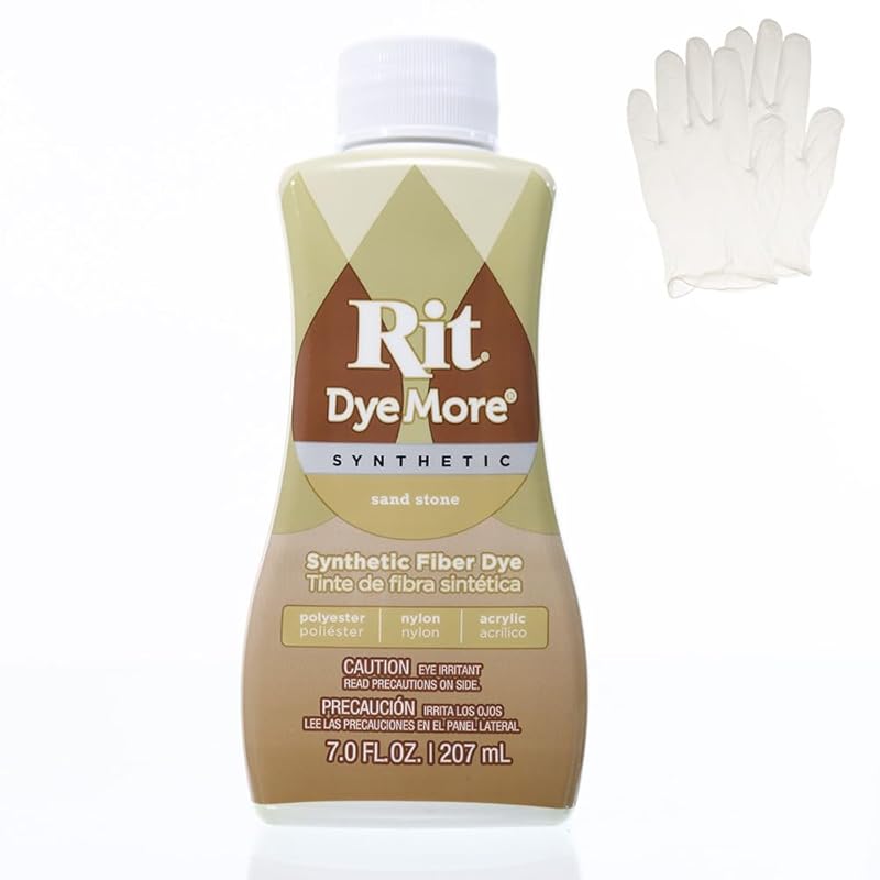 Lit Dymore 7 oz Synthetic Liquid Textile Dye Single Pack with Plastic Gloves for Clothing, Decorations and Crafts – sandstone
Lit Dymore 7 oz Synthetic Liquid Textile Dye Single Pack with Plastic Gloves for Clothing, Decorations and Crafts – sandstone