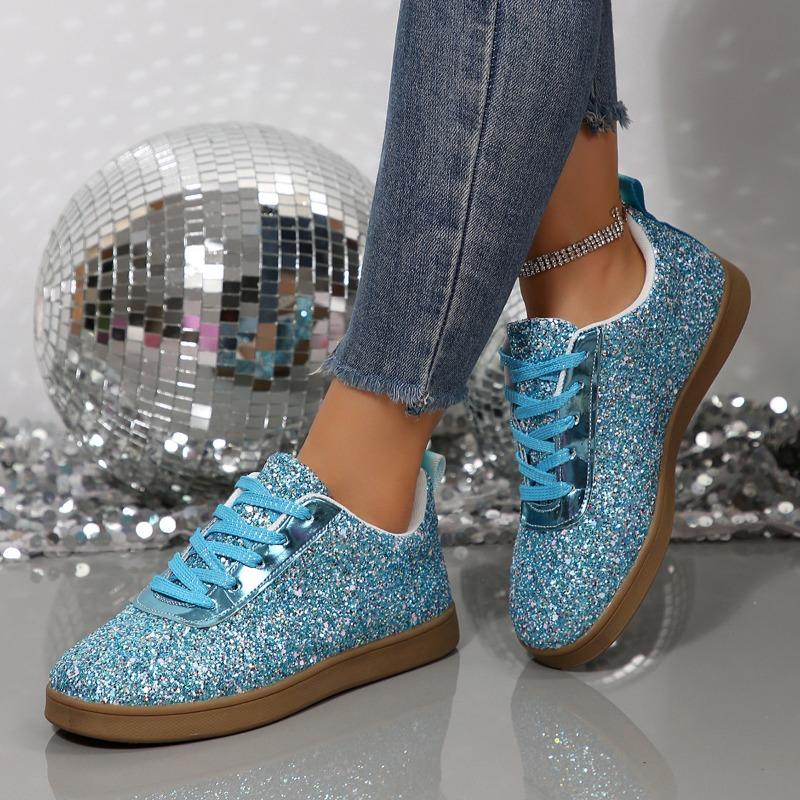 Fashion Women s Glitter Flat Sneakers Spring/Autumn Lace Up Sport Shoes Fashion Comfort Non Slip Walking Vulcanized Shoes Zapatos Mujer 38 синій
Fashion Women s Glitter Flat Sneakers Spring/Autumn Lace Up Sport Shoes Fashion Comfort Non Slip Walking Vulcanized Shoes Zapatos Mujer 38 синій