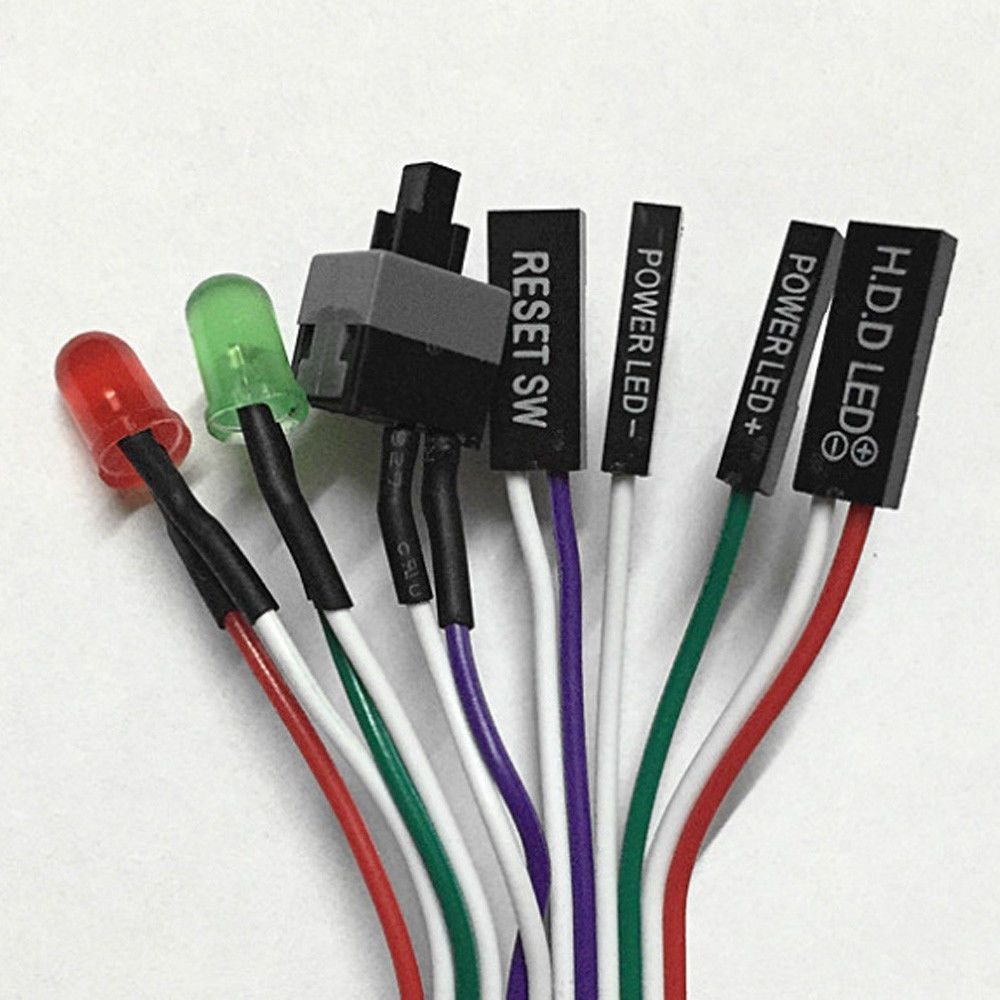 Прочный корпус компьютера Power on HDD LED Light Компьютерные кабели Разъемы Кабель переключателя Сброс
Прочный корпус компьютера Power on HDD LED Light Компьютерные кабели Разъемы Кабель переключателя Сброс