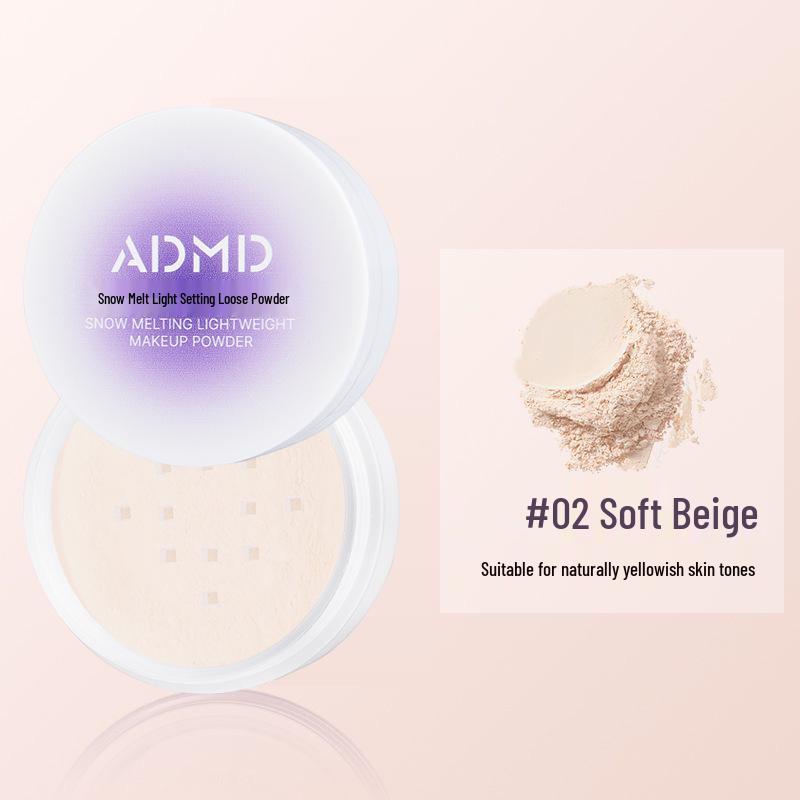 ADMD Snow Melt Lightweight Setting Powder - Fine, Non-Caking, Waterproof, Sweatproof, Refreshing, Oil-Control Loose Powder.
ADMD Snow Melt Lightweight Setting Powder - Fine, Non-Caking, Waterproof, Sweatproof, Refreshing, Oil-Control Loose Powder.