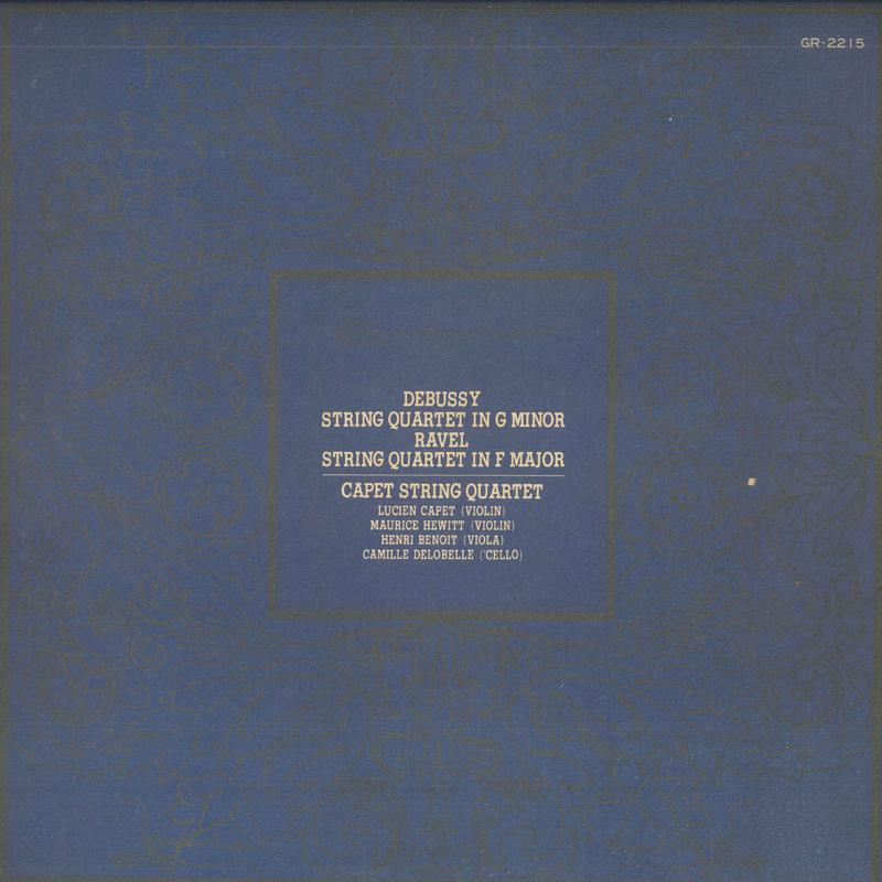 LP Record CAPET STRING QUARTET - Debussy: String Quartet in G minor GR2215PROMO ANGEL Japan Classical Used
LP Record CAPET STRING QUARTET - Debussy: String Quartet in G minor GR2215PROMO ANGEL Japan Classical Used