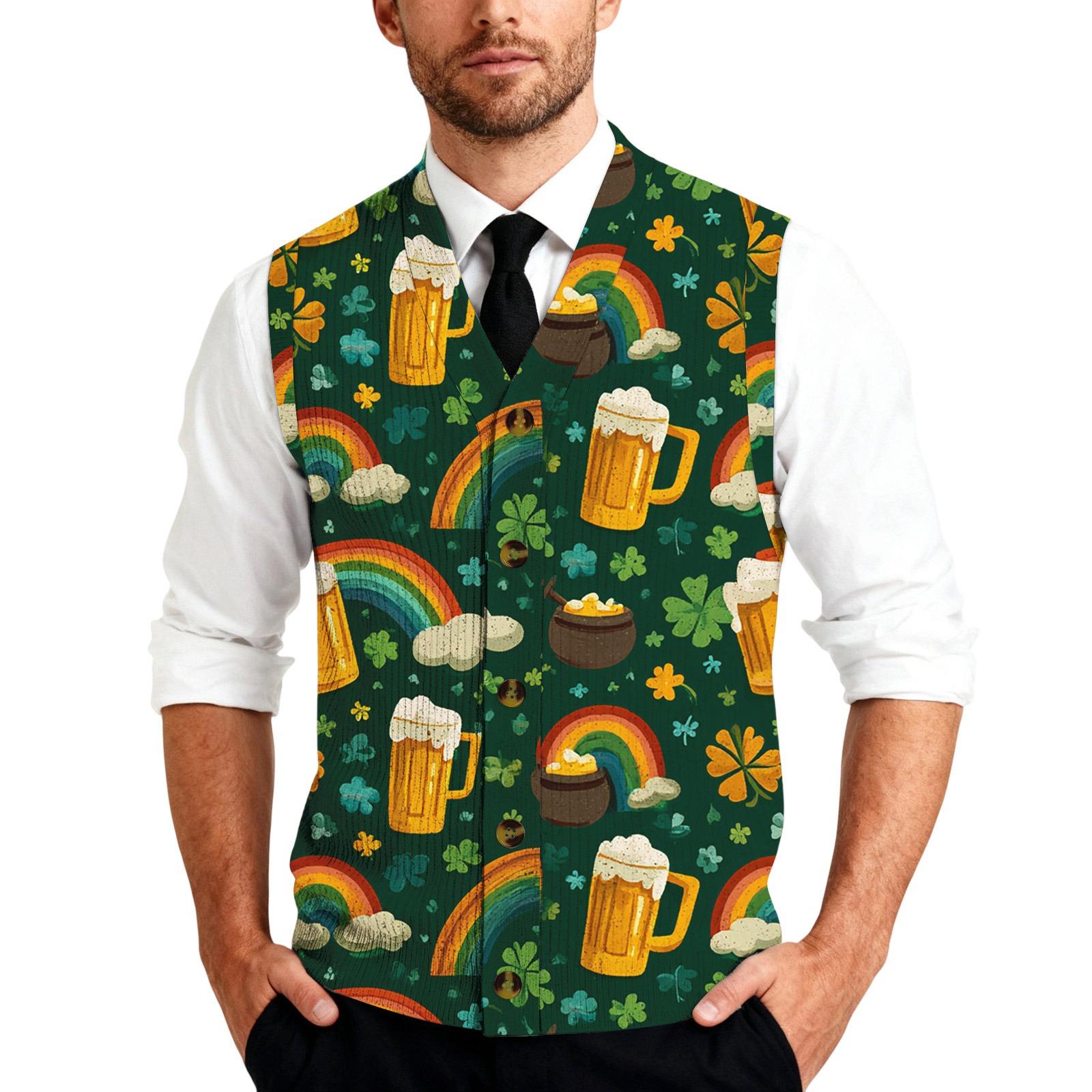 Men s St Patrick s Day Printed Knit Sleeveless Shirt Button Placket Vest Regular Fit Casual Layering Top XXXL
Men s St Patrick s Day Printed Knit Sleeveless Shirt Button Placket Vest Regular Fit Casual Layering Top XXXL