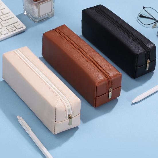 Pencil Case Faux Leather Pencil Pouch Organizer Small Zipper Pen Bag Multi-functional Cosmetic Makeup Bag for Work Travel
Pencil Case Faux Leather Pencil Pouch Organizer Small Zipper Pen Bag Multi-functional Cosmetic Makeup Bag for Work Travel