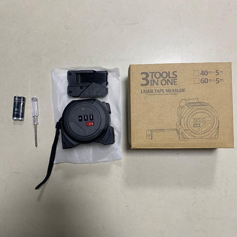 40-метровая цифровая интеллектуальная рулетка три в одном инфракрасный дальномер лазерная рулетка с перекрестной проекцией