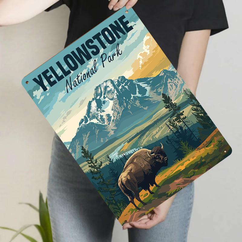 Yellowstone National Park Vintage Metal Sign Bison Mountain Landscape Wall Art Decor for Home Office 20x30cm(7.8x11.8inch)
Yellowstone National Park Vintage Metal Sign Bison Mountain Landscape Wall Art Decor for Home Office 20x30cm(7.8x11.8inch)