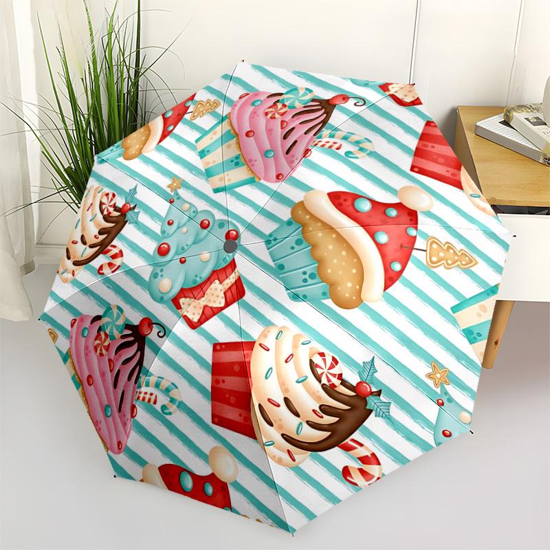 1pc Cupcake Pattern Automatic Folding Umbrella, 8-Rib Iron Frame, Casual Outdoor Accessory for Birthday Festival Gifts yy251128138
1pc Cupcake Pattern Automatic Folding Umbrella, 8-Rib Iron Frame, Casual Outdoor Accessory for Birthday Festival Gifts yy251128138