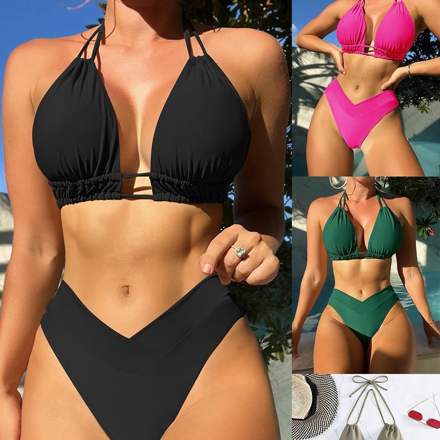 2025 Stylish Chain-Detail Split Bikini Swimsuit - European/American Women s Swimwear Medium чорний
2025 Stylish Chain-Detail Split Bikini Swimsuit - European/American Women s Swimwear Medium чорний