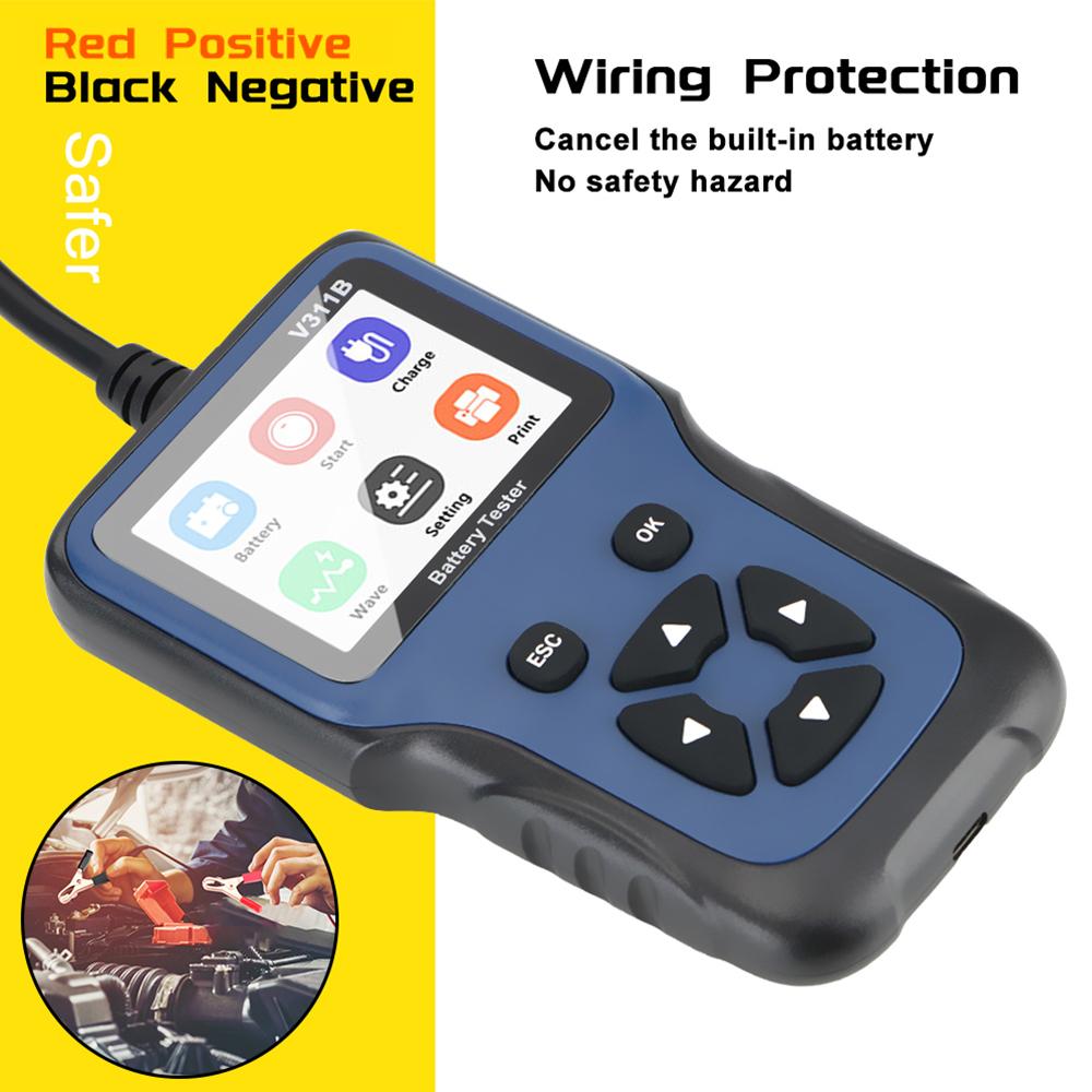 V311B 12V CCA Battery Tester 2.8-Inch Screen Digital Analyzer Test Tool for Car/Boat/Motorcycle Type A
V311B 12V CCA Battery Tester 2.8-Inch Screen Digital Analyzer Test Tool for Car/Boat/Motorcycle Type A