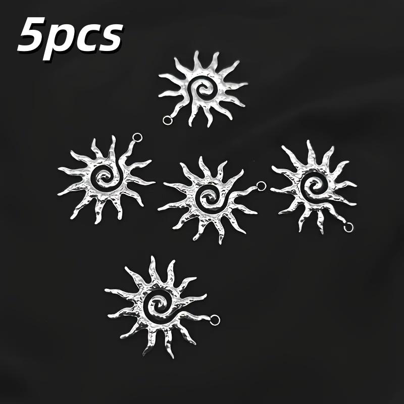 5 Pieces of Stainless Steel Hollowed-Out Whirlpool Sun Pendant DIY Accessories for Necklace, Earrings, and Waist Chain Making - 5pcs серебряный
5 Pieces of Stainless Steel Hollowed-Out Whirlpool Sun Pendant DIY Accessories for Necklace, Earrings, and Waist Chain Making - 5pcs серебряный