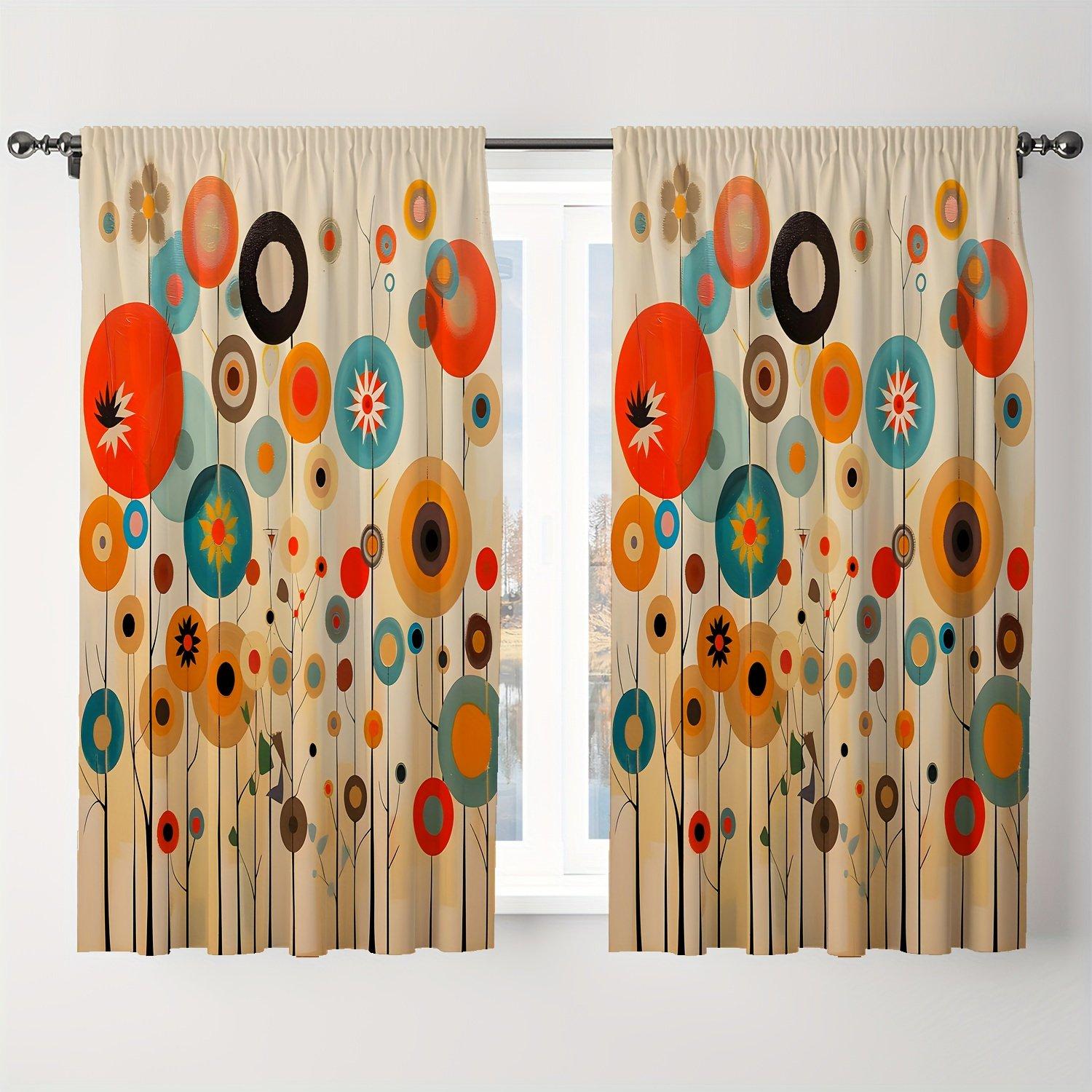 2PCS artistic circle curtains, pole bag polyester material design, bedroom, home decoration 24x59in(60x150CM)x2&Rod Pocket
2PCS artistic circle curtains, pole bag polyester material design, bedroom, home decoration 24x59in(60x150CM)x2&Rod Pocket