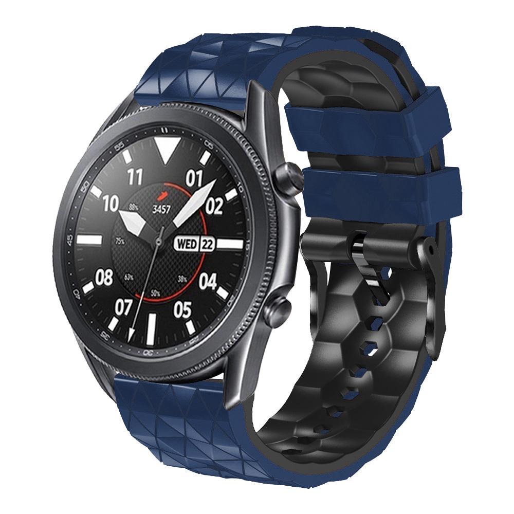 For Samsung Galaxy Watch3 45mm/Huawei Watch GT 3 Pro 46mm Football Texture 22mm Watch Band Dual Color Silicone Sports Wrist Strap Dark Blue/Black
For Samsung Galaxy Watch3 45mm/Huawei Watch GT 3 Pro 46mm Football Texture 22mm Watch Band Dual Color Silicone Sports Wrist Strap Dark Blue/Black