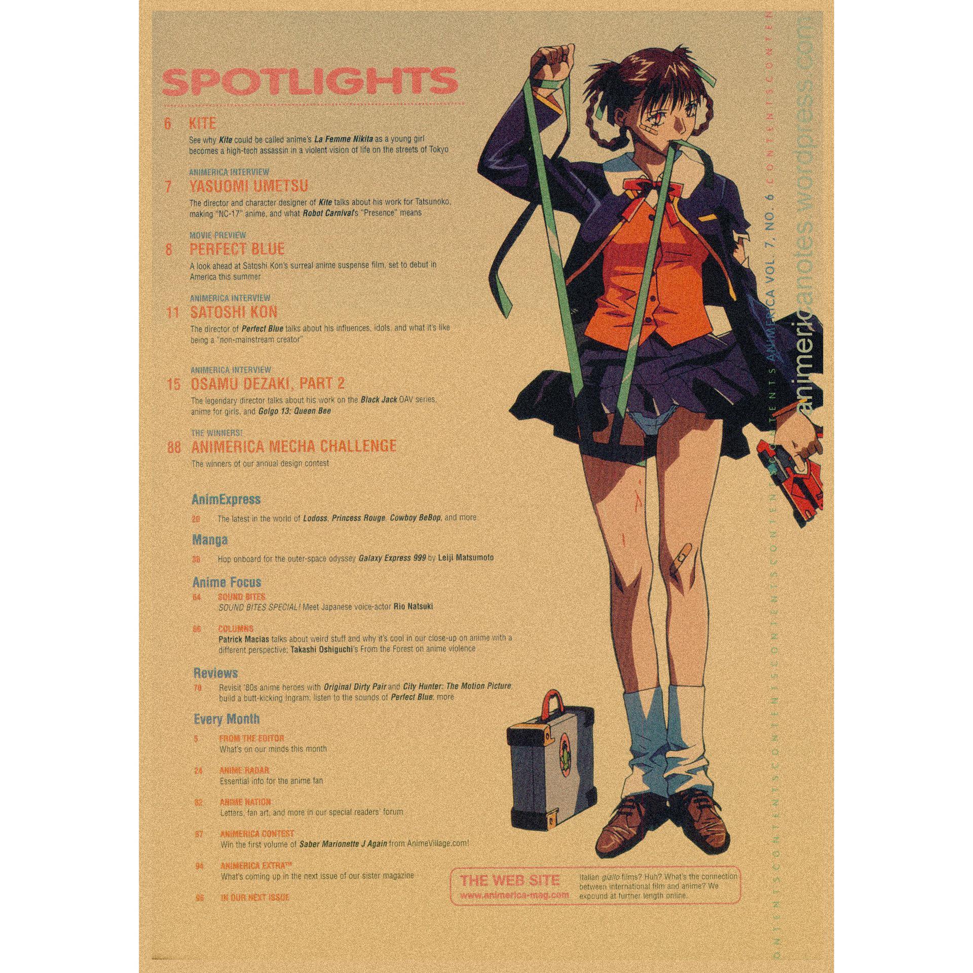 Retro Japanese Anime Poster - Yasuomi Umetsu s Killer Girl on Kraft Paper Wall Art Mural 262 29.7X42cm
Retro Japanese Anime Poster - Yasuomi Umetsu s Killer Girl on Kraft Paper Wall Art Mural 262 29.7X42cm