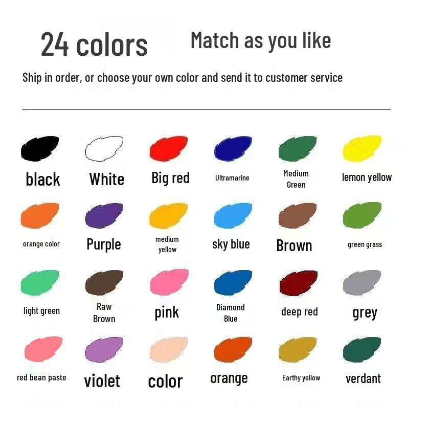 Набор акриловых водостойких невыцветающих красок 24 цвета для росписи одежды своими руками, граффити, камней и стен - банки 120 мл 120ml
Набор акриловых водостойких невыцветающих красок 24 цвета для росписи одежды своими руками, граффити, камней и стен - банки 120 мл 120ml