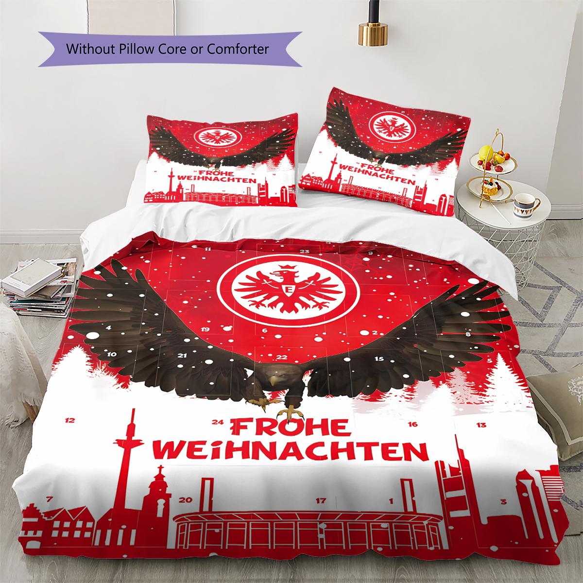 Frankfurt Football Pattern Bedding,Quilt Set Quilt Cover Pillowcase Home Birthday Gift (1 * duvet cover + 2 * pillowcase, without core) 135x200cm
Frankfurt Football Pattern Bedding,Quilt Set Quilt Cover Pillowcase Home Birthday Gift (1 * duvet cover + 2 * pillowcase, without core) 135x200cm