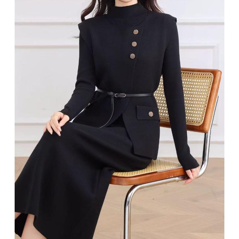 Модный тренд вязаное платье-жилет комплект из двух предметов осень и зима новый темперамент элегантный ветер свитер костюм женский one size fits all чёрный
Модный тренд вязаное платье-жилет комплект из двух предметов осень и зима новый темперамент элегантный ветер свитер костюм женский one size fits all чёрный