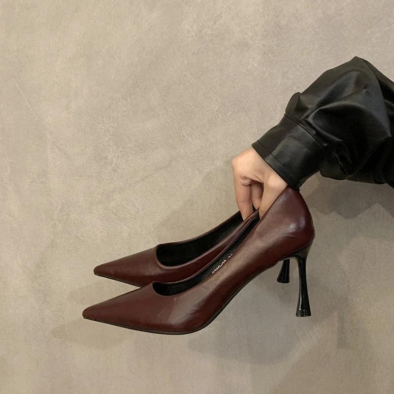 Мода Comemore Туфли на высоком каблуке Темперамент Женская обувь 2025 Новая весна Черные туфли-лодочки с острым носком и мелким вырезом на тонком каблуке Сексуальные туфли для платья 34 вино красного
Мода Comemore Туфли на высоком каблуке Темперамент Женская обувь 2025 Новая весна Черные туфли-лодочки с острым носком и мелким вырезом на тонком каблуке Сексуальные туфли для платья 34 вино красного