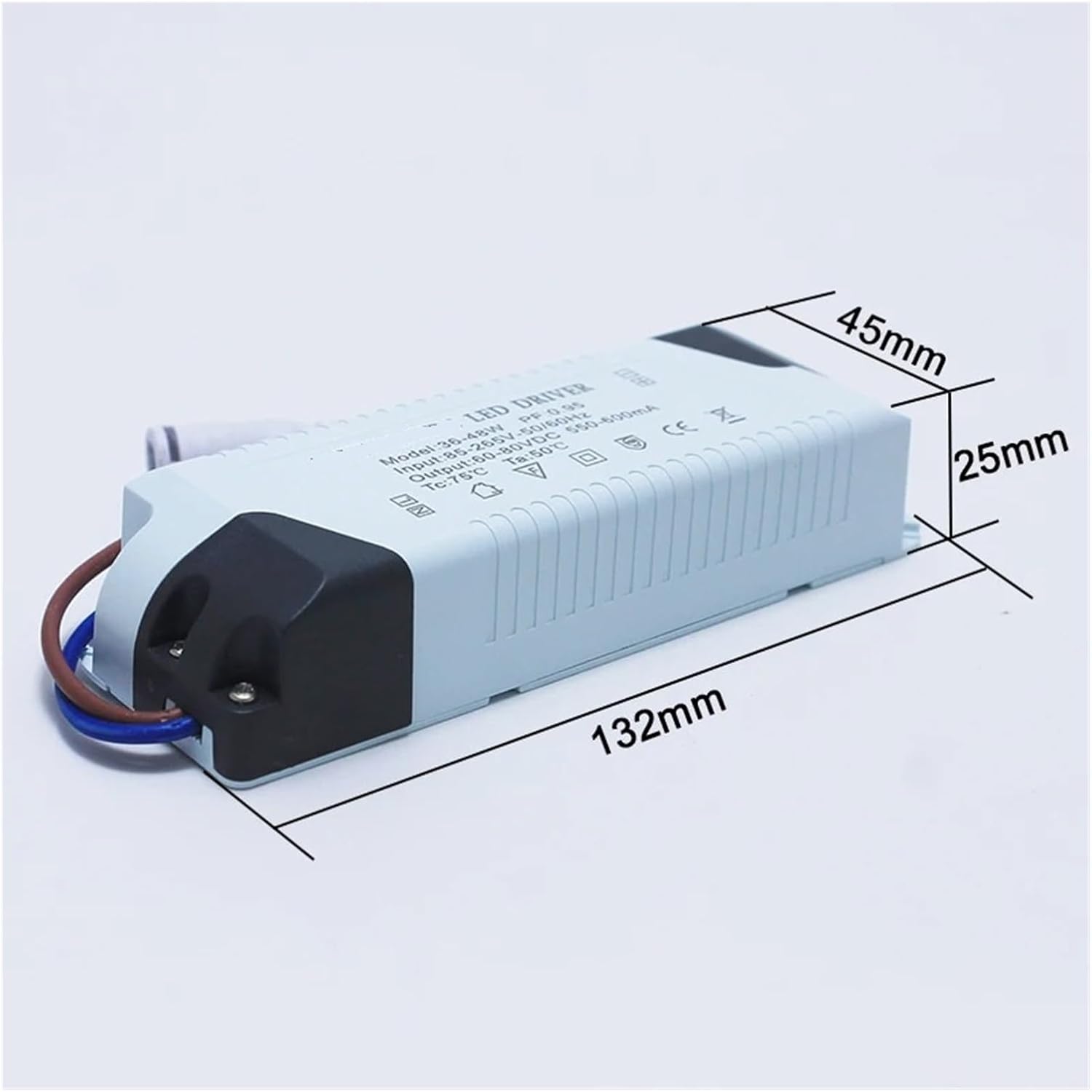 36W-48W LED Panel Light Power Supply Lighting Transformer AC85-265V Output 600mA DC54-80V External Driver
36W-48W LED Panel Light Power Supply Lighting Transformer AC85-265V Output 600mA DC54-80V External Driver