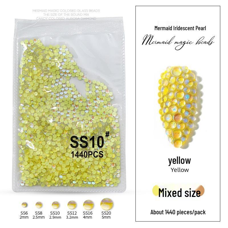 Мермейд Цукеркові Кольорові Бульбашкові Намистини: Іридентні Стрази для Манікюру з Пласкою Основою SS6-2mm Approx. 1440 pcs/pack
Мермейд Цукеркові Кольорові Бульбашкові Намистини: Іридентні Стрази для Манікюру з Пласкою Основою SS6-2mm Approx. 1440 pcs/pack