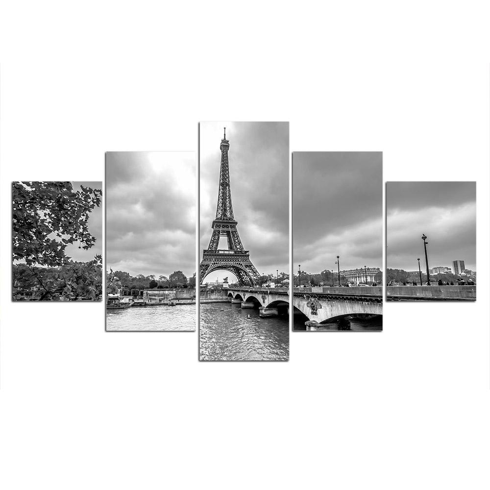 5 Panel Retro Modular Posters Wall Art Canvas HD Printed Oil Paintings Black And White Paris Tower Scene Pictures Home Decor 20x35 20x45 20x55cm
5 Panel Retro Modular Posters Wall Art Canvas HD Printed Oil Paintings Black And White Paris Tower Scene Pictures Home Decor 20x35 20x45 20x55cm